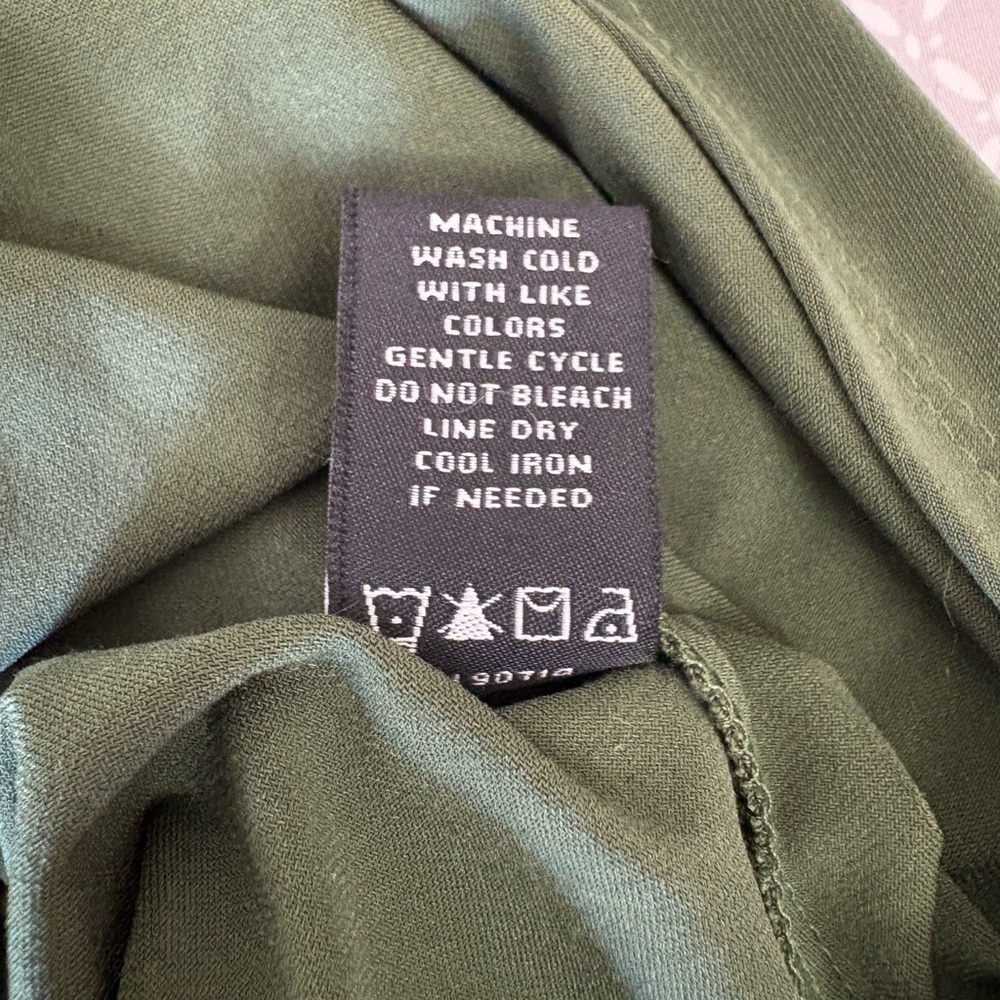 MSK Green Collared Swing Shift Mini Dress Medium - Picture 10 of 10